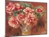 Roses in a Vase, circa 1890-Pierre-Auguste Renoir-Mounted Giclee Print