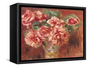 Roses in a Vase, circa 1890-Pierre-Auguste Renoir-Framed Stretched Canvas