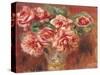 Roses in a Vase, circa 1890-Pierre-Auguste Renoir-Stretched Canvas