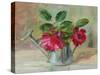 Roses in a Vase Painting.-Anna Pismenskova-Stretched Canvas