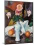 Roses in a Vase with Oranges and a White Tablecloth-Samuel John Peploe-Mounted Giclee Print