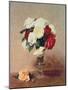 Roses in a Vase with Stem-Henri Fantin-Latour-Mounted Giclee Print