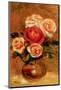 Roses in a Vase-Pierre-Auguste Renoir-Mounted Premium Giclee Print