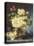 Roses in a Vase-Andre Perrachon-Stretched Canvas