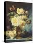 Roses in a Vase-Andre Perrachon-Stretched Canvas