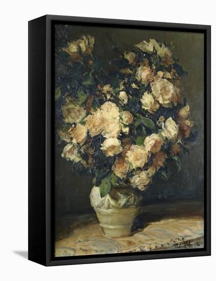 Roses in a Vase-Jacques-emile Blanche-Framed Stretched Canvas