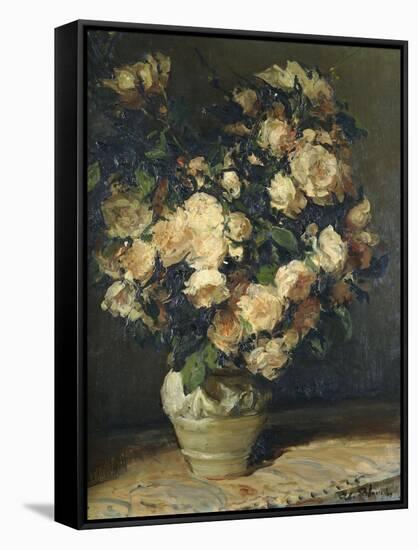 Roses in a Vase-Jacques-emile Blanche-Framed Stretched Canvas