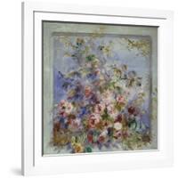 Roses in a Window; Roses Dans Une Fenetre-Pierre-Auguste Renoir-Framed Premium Giclee Print