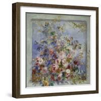 Roses in a Window; Roses Dans Une Fenetre-Pierre-Auguste Renoir-Framed Giclee Print