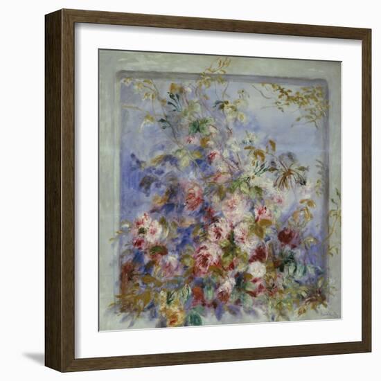 Roses in a Window; Roses Dans Une Fenetre-Pierre-Auguste Renoir-Framed Giclee Print