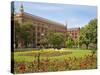 Roses in Bloom in Park Square, Leeds, West Yorkshire, Yorkshire, England, United Kingdom, Europe-Mark Sunderland-Stretched Canvas