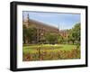 Roses in Bloom in Park Square, Leeds, West Yorkshire, Yorkshire, England, United Kingdom, Europe-Mark Sunderland-Framed Photographic Print