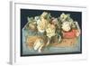 Roses in Cigar Box, Christmas Card-English School-Framed Giclee Print