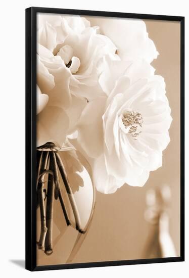 Roses in Sepia-null-Framed Poster