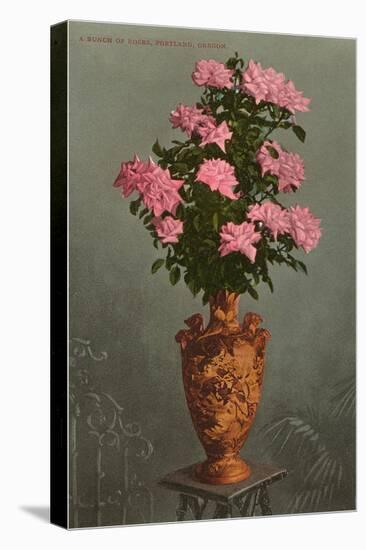 Roses in Vase, Portland, Oregon-null-Stretched Canvas