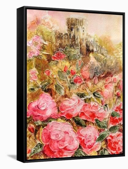 Roses in Windsor gardens-Mary Smith-Framed Stretched Canvas