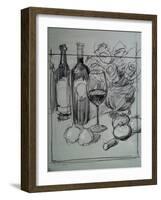 Roses, Italian Wine and Garlic-Nobu Haihara-Framed Giclee Print