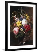 Roses, Lilies, Pansies and Other Flowers in a Vase-Johan Laurents Jensen-Framed Giclee Print