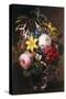 Roses, Lilies, Pansies and Other Flowers in a Vase-Johan Laurents Jensen-Stretched Canvas