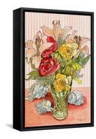 Roses, Lillies and Shells, 2008-Joan Thewsey-Framed Stretched Canvas