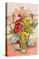 Roses, Lillies and Shells, 2008-Joan Thewsey-Stretched Canvas