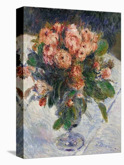 Roses mousseuses (Mousseuse roses) Oil on canvas, 1890 35.5 x 27 cm R.F.1941-25 .-Pierre-Auguste Renoir-Stretched Canvas