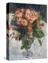 Roses mousseuses (Mousseuse roses) Oil on canvas, 1890 35.5 x 27 cm R.F.1941-25 .-Pierre-Auguste Renoir-Stretched Canvas