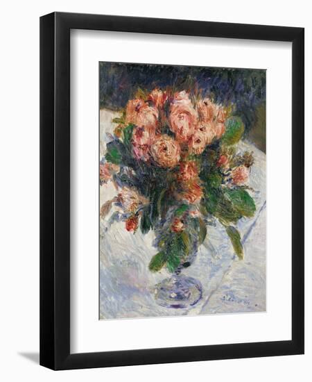 Roses mousseuses (Mousseuse roses) Oil on canvas, 1890 35.5 x 27 cm R.F.1941-25 .-Pierre-Auguste Renoir-Framed Giclee Print