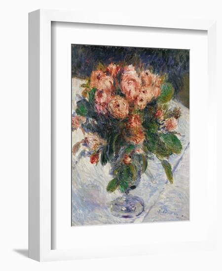 Roses mousseuses (Mousseuse roses) Oil on canvas, 1890 35.5 x 27 cm R.F.1941-25 .-Pierre-Auguste Renoir-Framed Giclee Print