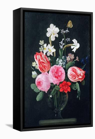 Roses, Narcissi, Tulips and Other Flowers-Christiaan Luykx-Framed Stretched Canvas
