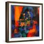 Roses on a Blue Ground-Peter Graham-Framed Premium Giclee Print