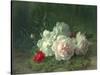 Roses on a Mossy Bank-Jules Medard-Stretched Canvas