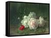 Roses on a Mossy Bank-Jules Medard-Framed Stretched Canvas