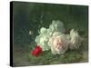 Roses on a Mossy Bank-Jules Medard-Stretched Canvas