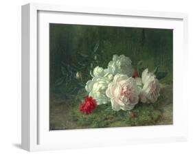 Roses on a Mossy Bank-Jules Medard-Framed Giclee Print