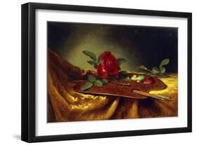 Roses on a Palette, 1880's-Martin Johnson Heade-Framed Giclee Print