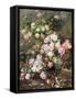 Roses on a River Bank-Madeleine Lemaire-Framed Stretched Canvas