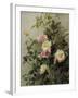 Roses on a Wall, 1877 (Oil on Canvas)-George Cochran Lambdin-Framed Giclee Print