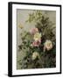 Roses on a Wall, 1877 (Oil on Canvas)-George Cochran Lambdin-Framed Giclee Print