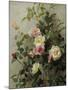 Roses on a Wall, 1877 (Oil on Canvas)-George Cochran Lambdin-Mounted Giclee Print