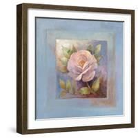 Roses on Blue IV-Peter McGowan-Framed Art Print