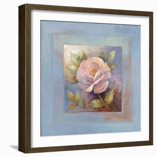 Roses on Blue IV-Peter McGowan-Framed Art Print