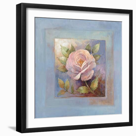 Roses on Blue IV-Peter McGowan-Framed Art Print