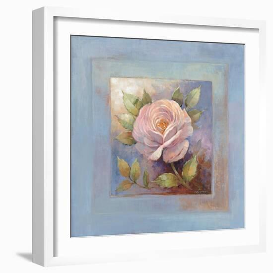 Roses on Blue IV-Peter McGowan-Framed Art Print