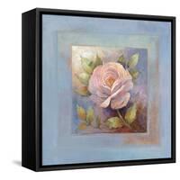 Roses on Blue IV-Peter McGowan-Framed Stretched Canvas