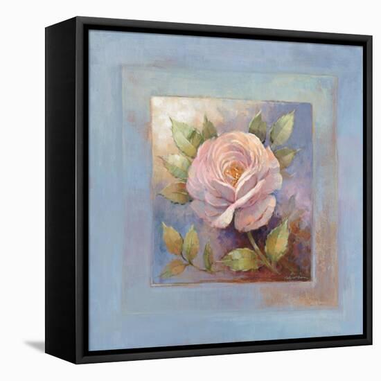 Roses on Blue IV-Peter McGowan-Framed Stretched Canvas