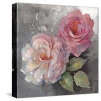 Roses on Gray I Crop-Peter McGowan-Stretched Canvas