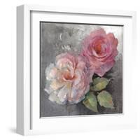 Roses on Gray I Crop-Peter McGowan-Framed Art Print