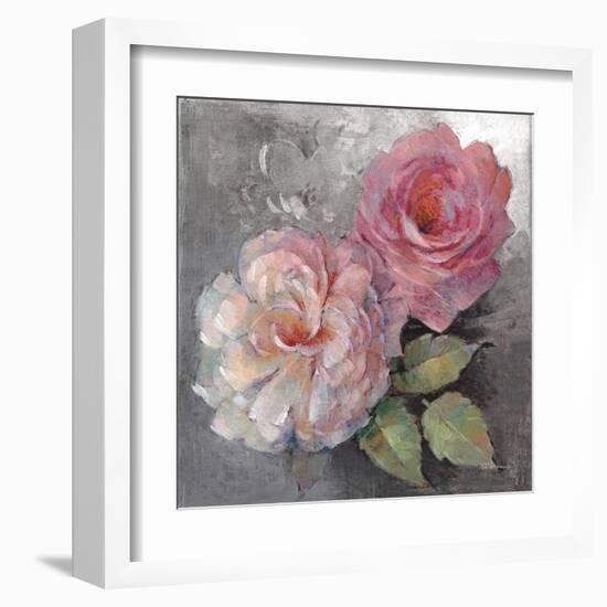 Roses on Gray I Crop-Peter McGowan-Framed Art Print