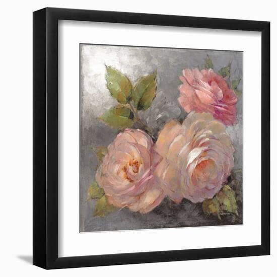 Roses on Gray II Crop-Peter McGowan-Framed Art Print